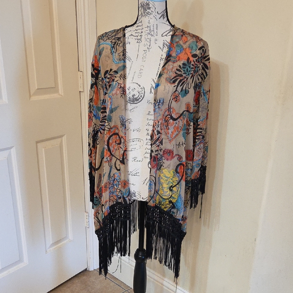 Sans Souci Vibrant Floral Kimono
